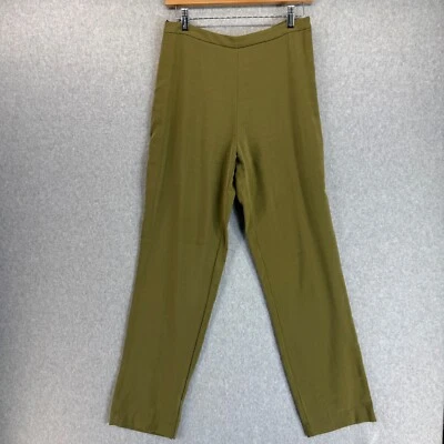 Calça Natori Feminina Tamanho 2 Verde Oliva Zíper Lateral Calças Escritório Casual - Imagem 1 de 4