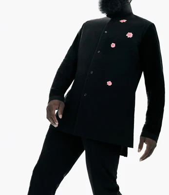 Y-3 Adidas/Yohji Yamamoto X James Harden..Applique floral Cotton Shirt! - Image 1 of 4