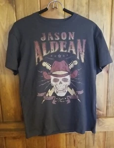 2013 Jason Aldean Night Train Tour T-Shirt Size Small Skull And Sequins Used - Picture 1 of 7