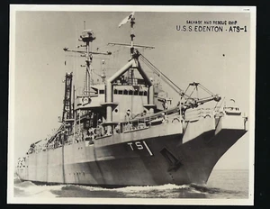 De colección Barcos Militares de la Marina de los Estados Unidos USS Edenton ATS-1 Salvamento y Rescate - Foto 8x10 - Imagen 1 de 2