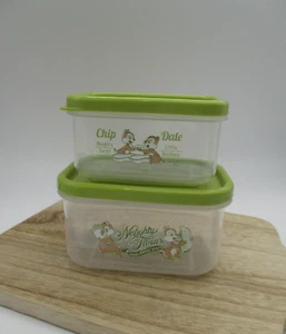 Seal Sealed container lunch box Disney Chip and Dale 2pcs 220ml 130mlml green - Picture 1 of 8