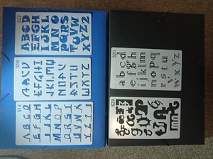 20 sheet Lettering and numbers Stationary Stencil for craft, journaling and DYI - Picture 1 of 3