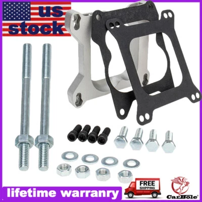 Aluminum 1933 2bbl-4bbl Kit Carb Carburetor Adapter 4-Bolt 2 Barrel to 4 Barrel - Image 1 of 4
