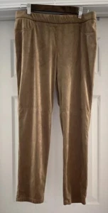 Ruby Rd Women’s Faux Suede Medium Pants Camel Stretch Pull-up - Picture 1 of 14
