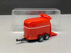 Doppel Achs PKW Westfalia Pferde Anhänger Horse trailer rot red Wiking H0 1:87 - Bild 1 von 12
