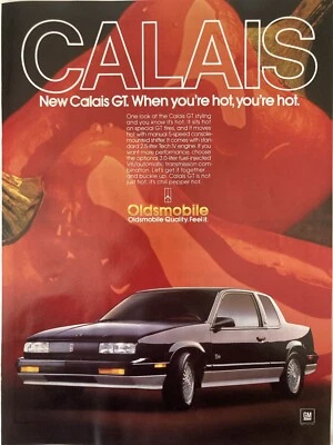1987 Oldsmobile Calais GT Print Ad - Image 1 of 2