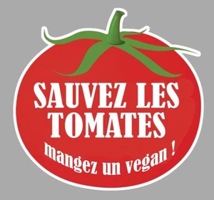 ANTI VEGANER HUMOR ESSEN VEGANER RETTET TOMATEN 12cm STICKER VA134 - Bild 1 von 1