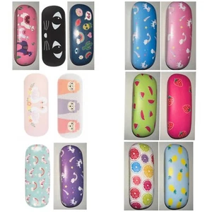 Glasses Hard Case specs sunglasses reading unicorn Llama Fruit Swan Rainbow (J) - Picture 1 of 14