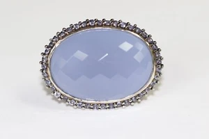 Chalcedony / Tanzanite / Silver Ring - Picture 1 of 3