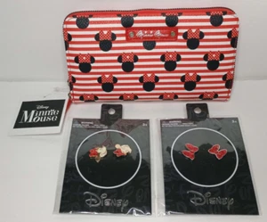 Disney Minnie Mouse Wallet Aldi 2024 With Two Sets of Minnie Mouse Earrings NEW! - Picture 1 of 11