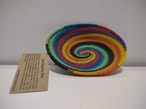Handmade 5½" African Zulu Telephone Wire Bowl Basket - Picture 1 of 5