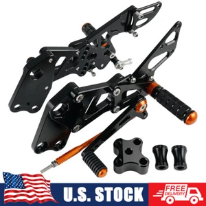 NICECNC Adjustable Rearsets Footrests Foot Pegs for KTM RC 125/200/390 2014-2021 - Picture 1 of 6