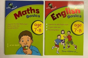 KS2 Leap Ahead Maths & English Basics Bundle of 2 Workbooks Age 7-8 years New - Foto 1 di 3