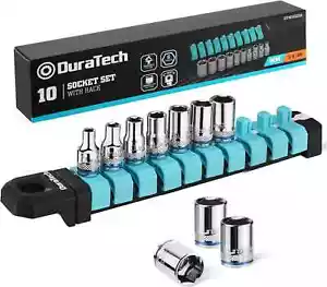 DURATECH 1/4" Drive Socket Set, Metric Set 10PCS, Mechanic 1/4 inch HISTORY - Picture 1 of 7