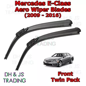 (09-16) Mercedes Benz Classe E Aero Lame / Tergicristalli piatti anteriori Merc Classe E - Foto 1 di 1