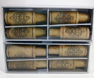 Juego de 4 velas de corcho de vino epicureanista NUEVO en caja abierta - Imagen 1 de 5