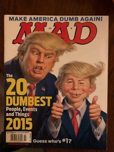 Mad MAGAZINE February 2016 Trump, Make America Dumb Again! Guess Who’s #1? - Picture 1 of 2
