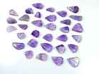 152Cts. Natural Leaf Carving Purple Amthyst 32Pcs Loose Gemstone Lot 10-19MM