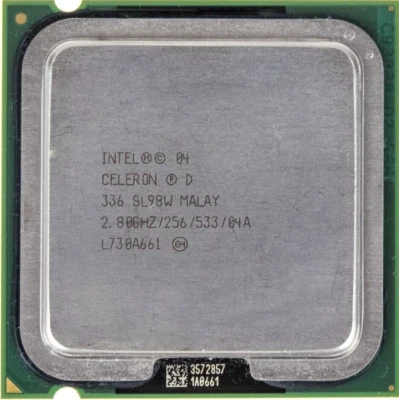 ✅ Processor Intel ✅ Intel Celeron D 336 Socket LGA775 2.8GHZ SL98W 64-bit - Image 1 of 2