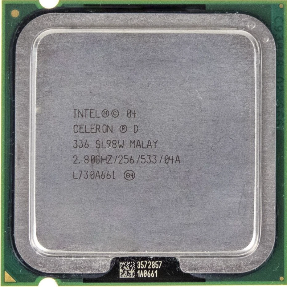 ✅ Processor Intel ✅ Intel Celeron D 336 Socket LGA775 2.8GHZ SL98W 64-bit - Image 1 of 2
