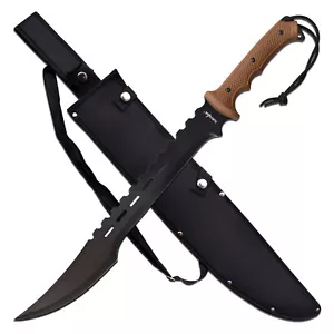 Survival Machete | schwarze Falcata 18 Zoll Klinge Fantasie kurzes Schwert + Hülle - Bild 1 von 2
