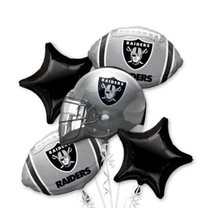 Las Vegas Raiders NFL Anagram Balloon Bouquet Birthday Party Decoration Football - Picture 1 of 1