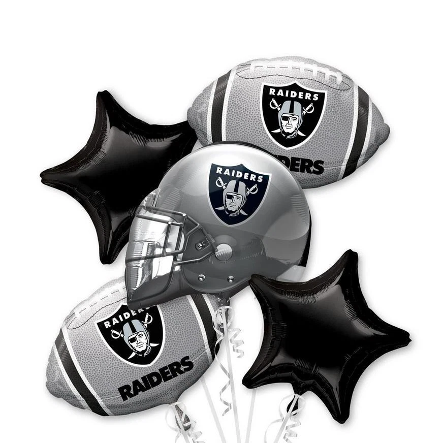 Las Vegas Raiders NFL Anagrama Globo Ramo Cumpleaños Fiesta Decoración Fútbol Foto 1 de 1