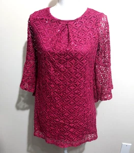 i.n.girl Size 12 Dress Party Holiday Sequins Lined Bell Sleeves Lined Polyester - Picture 1 of 9