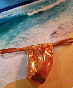 Hombres Brillante G Cadena Ajustable Deslizante Abultamiento Bolsa Cobre Estilo S M L o XL EE. UU. - Imagen 1 de 2