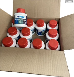 BOX OF 12 - Floplast Solvent Cement PVC Plumbers Waste Pipe Weld Glue - 250ml - Picture 1 of 4