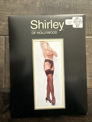 Винтажный Ширли Голливуда белый кружевной верхний чистый бедра Hi трусики шланг белый 8,5-11 - Изображение 1 из 4