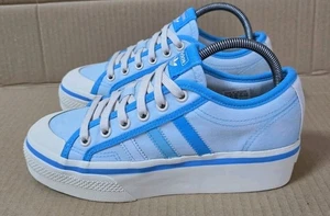 BRANDNEUE ADIDAS NIZZA PARLEY SPORTSCHUHE GRÖßE UK 5,5 PLATEAUSOHLEN SELTEN HIMMELBLAU - Bild 1 von 10