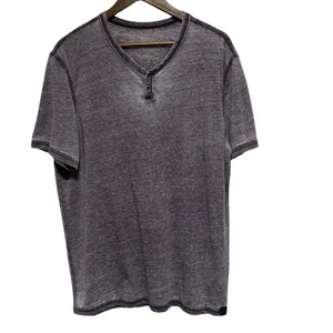 Camisa Lucky Brand Para Hombre L Púrpura Venice Burnout Henley Ligera Manga Corta - Imagen 1 de 11