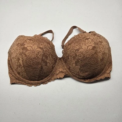 Victoria's Secret PINK Women Bra 38DDD Brown Floral Lightly Lined Balconette - Image 1 of 4
