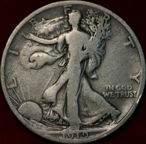 1919-S San Francisco Mint Silver Walking Liberty Half - Picture 1 of 2