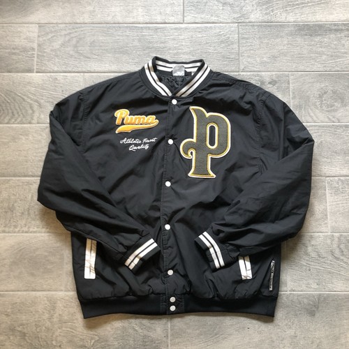 Puma Team Varsity SnapButton Up Giacca Nero Capispalla Sportiva Uomo Taglia L