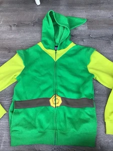 The Legend of Zelda Sweatshirt Adult S Green Windwaker 2014 Full Zip Halloween - Picture 1 of 11