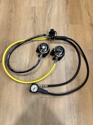 Scuba Diving Regulator Set With Poseidon Xstream 1st Stage Din, Conshelf  14s - Image 1 of 4
