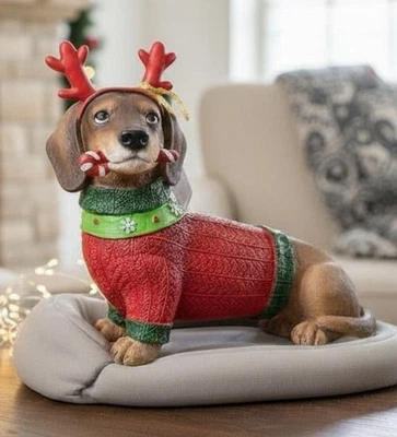 HUMANE SOCIETY Christmas VIRAL Dachshund Reindeer Glitz & Glimmer Holiday TJ Maxx NEW IN BOX