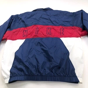 Nike XL Vintage VTG Windbreaker Mens Full Zip Jacket Lined Spell Out - Picture 1 of 16