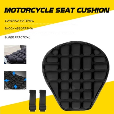 Motorcycle Seat Cushion Comfort Cover 3D Gel Shockproof Mat Pad Universal - Image 1 of 4