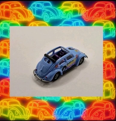 Busch Volkswagen 42744 VW Käfer 1200 Brezelfenster Faltdach Blau Flower Power  - Bild 1 von 4
