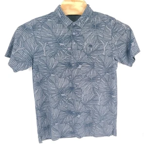 Travis Mathew Shirt Mens Large Blue Polo Botanical Outdoor Golf - Picture 1 of 9