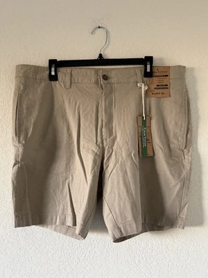 Tailor Vintage Chino Shorts Men's Size 36 Summer Khaki Linen Cotton 8” Inseam - Image 1 of 4