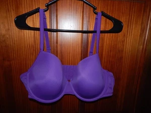 CACIQUE PURPLE BALCONETTE CROSSOVER BRA, UNDERWIRE, MEDIUM LINING, SIZE 44 C - Picture 1 of 3