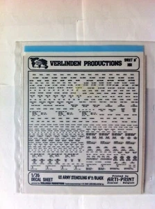 VERLINDEN 161 U.S. ARMY STENCILING N°2/BLACK 1:35 - Picture 1 of 1
