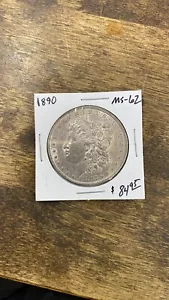1890 P Morgan Silver Dollar - Picture 1 of 2