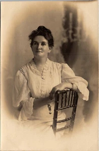 RPPC Portrait Postcard From Sada Louise Hand To Harrison Barrett - Picture 1 of 2