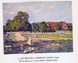 Regata at Hampton Court, Alfred Sisley Color Lithograph - Picture 1 of 2