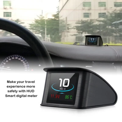 P10 Car HUD Head Up Display Smart Speedometer OBD 2 Diagnostic LCD Digital Tools - image 1 of 4